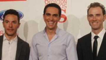 Purito, Contador y Valverde en la gala de los Premios AS.