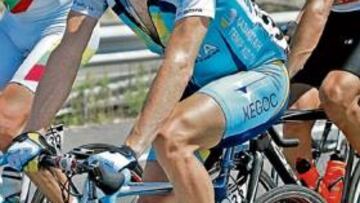 <b>LA AMENAZA. </b>Levi Leipheimer, durante la etapa de ayer.