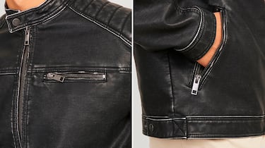 Ligera y resistente: así es esta chaqueta de cuero sintético para hombre