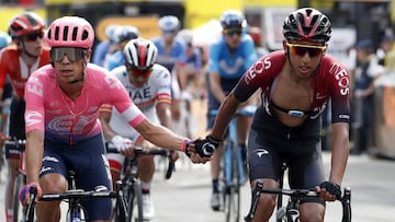 Egan Bernal y Rigoberto Urán.