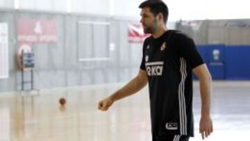 Felipe Reyes, durante un entrenamiento.