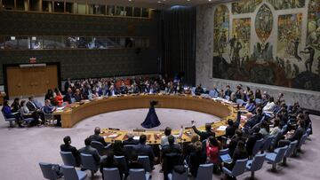 Members of the United Nations Security Council vote on a Gaza resolution that demands an immediate ceasefire for the month of Ramadan leading to a permanent sustainable ceasefire, and the immediate and unconditional release of all hostages, at U.N. headquarters in New York City, U.S., March 25, 2024. REUTERS/Andrew Kelly