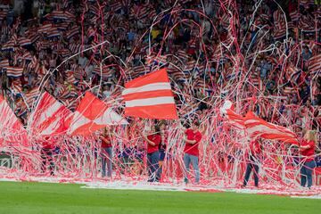 Los festejos del 120 aniversario del Atlético tuvieron lugar después del partido.
