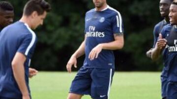 Motta entrenando con el PSG