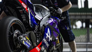 Las Yamaha del Pramac durante el sakedown de MotoGP en Sepang.