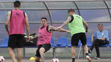 Entrenamiento de la selecci&oacute;n uruguaya.