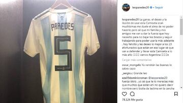 Leandro Paredes sobre quedar afuera: "Me duele en el alma"