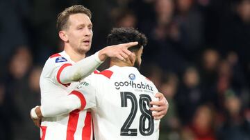 Luuk de Jong, autor del tercer gol del PSV.