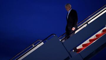 U.S. President Joe Biden disembarks from Air Force One at Joint Base Andrews, Maryland, U.S. May 6, 2021. REUTERS/Jonathan Ernst