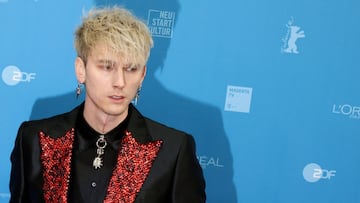 Cast member and executive producer Colson Baker aka Machine Gun Kelly arrives at the red carpet to promote the movie 'Taurus' at the 72nd Berlinale International Film Festival in Berlin, Germany, February 13, 2022. REUTERS/Christian Mang
