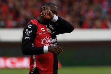   Anibal Chala of Atlas during the game Atlas vs Necaxa, corresponding Round 17 the Torneo Apertura 2022 of the Liga BBVA MX at Jalisco Stadium, on October 01, 2022.

<br><br>

Anibal Chala de Atlas durante el partido Atlas vs Necaxa, correspondiente a la Jornada 17 del Torneo Apertura 2022 de la Liga BBVA MX en el Estadio Jalisco, el 01 de octubre de 2022.