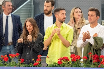 Silvia Alonso y David Broncano en el partido de Jan-Lennard Struff contra Aslán Karátsev.