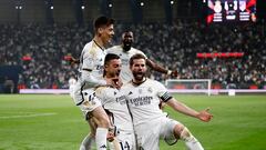 Real Madrid beat Atlético Madrid in a dramatic semi-final of the Spanish Super Cup in Saudi Arabia.