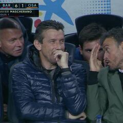 Guasa total: el banquillo con el gol de Mascherano no dio crédito