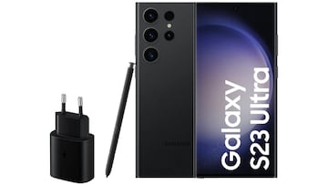 Smartphone Samsung Galaxy S23 Ultra de color negro con 5G