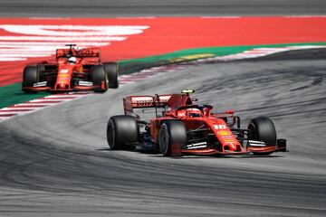 Charles Leclerc y Sebastian Vettel