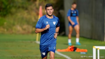 Álex Gallar, durante un entrenamiento.