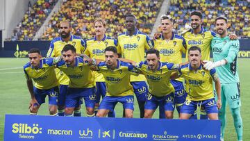 El once inicial del Cádiz para enfrentarse al Real Zaragoza.