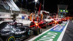 HAMILTON Lewis (gbr), Mercedes AMG F1 GP W11 Hybrid EQ Power+, BOTTAS Valtteri (fin), Mercedes AMG F1 GP W11 Hybrid EQ Power+, action during the Formula 1 Etihad Airways Abu Dhabi Grand Prix 2020, from December 11 to 13, 2020 on the Yas Marina Circuit, in Abu Dhabi - Photo Florent Gooden / DPPI
 AFP7 
 11/12/2020 ONLY FOR USE IN SPAIN