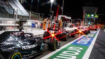 HAMILTON Lewis (gbr), Mercedes AMG F1 GP W11 Hybrid EQ Power+, BOTTAS Valtteri (fin), Mercedes AMG F1 GP W11 Hybrid EQ Power+, action during the Formula 1 Etihad Airways Abu Dhabi Grand Prix 2020, from December 11 to 13, 2020 on the Yas Marina Circuit, in Abu Dhabi - Photo Florent Gooden / DPPI
AFP7
11/12/2020 ONLY FOR USE IN SPAIN