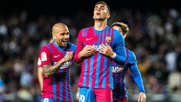 Ferran Torres se lamenta en una acción en el partido ante el Mallorca.