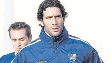 <b>AMARGURA. </b>Fernando Sanz, durante el entrenamiento de ayer.