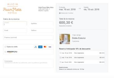 Ya puedes usar tu cuenta de Amazon para pagar en hoteles