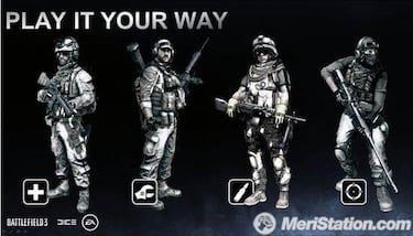Asalto, Ingeniero, Apoyo y Recon: las cuatro clases de Battlefield 3