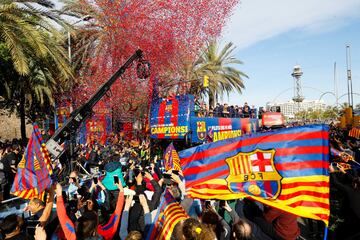 La Rúa de Campeones por las calles de Barcelona