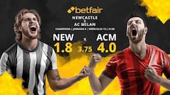 Newcastle United FC vs. AC Milán: horario, TV, estadísticas, clasificación y pronósticos