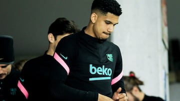 Ronald Araújo en Vallecas el pasaod miércoles.