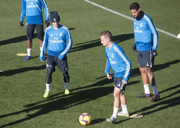 El canterano entrenó con el primer equipo