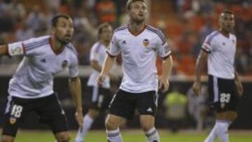 Mustafi, en un momento del Valencia-Córdoba.