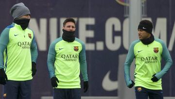 Entrenamiento del Barcelona.