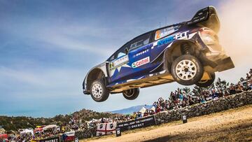 Ott Tanak en el Rally Cerdeña.