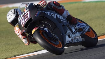 Marc Márquez con el prototipo de 2018.