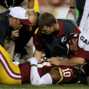 Robert Griffin III se hartó de que le pegarán en el partido de esta semana.