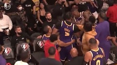 El escándalo que remece a la NBA: dos estrellas de los Lakers pelean en pleno partido