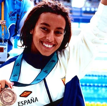 Teresa, con la medalla de plata en Sidney 2000.