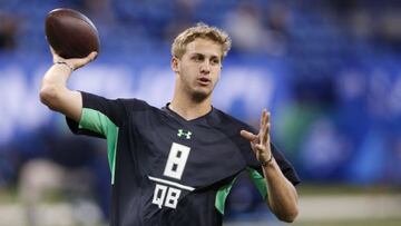 Jared Goff en la Combine.