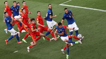 Soccer Football - Euro 2020 - Group A - Italy v Wales - Stadio Olimpico, Rome, Italy - June 20, 2021 Italy's Matteo Pessina scores their first goal Pool via REUTERS/Ryan Pierse