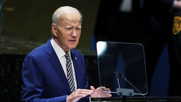 U.S. President Joe Biden addresses the 78th Session of the U.N. General Assembly in New York City, U.S., September 19, 2023.  REUTERS/Brendan McDermid