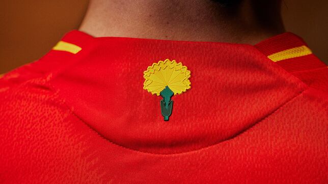 ¿Por qué la camiseta de España tiene una flor amarilla en el cuello?