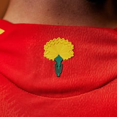 ¿Por qué la camiseta de España tiene una flor amarilla en el cuello?