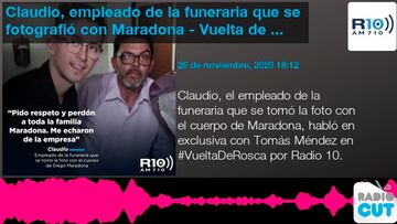 La persona de la polémica foto de Maradona explica su acción