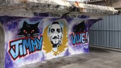 Grafiti en memoria de Jimmy.