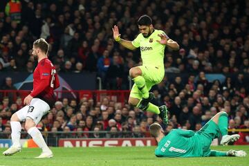 Luis Suárez y David de Gea.