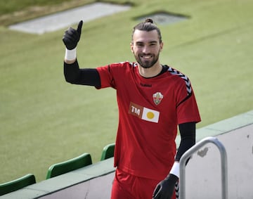Miguel San Román en el entrenamiento