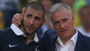 Karim Benzema y Didier Deschamps.