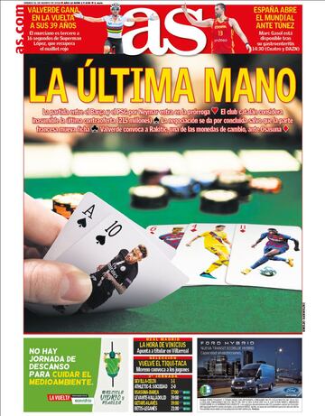 Las portadas de AS de agosto